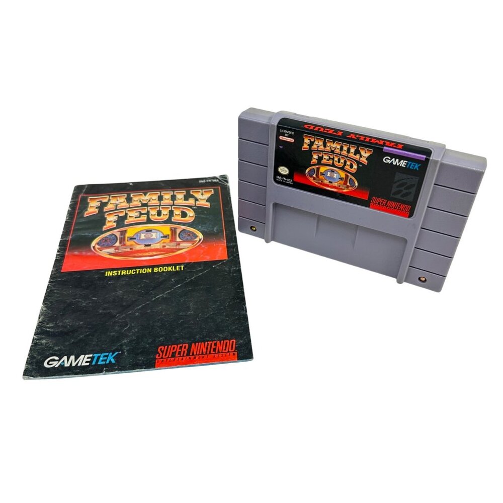 Super Nintendo SNES - Family Feud - W/ Manual - Tested/Works